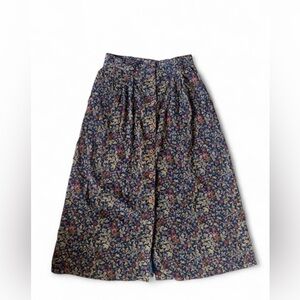 Coldwater Creek Multicolor Floral A-Line Skirt